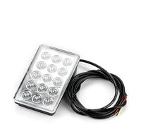 Luces Traseras Luz De Freno LED Para Coche 15 LED Estilo F1 Luz Piloto De Carcasa Universal Alerón Trasero Automático, Luz De Freno LED Luz Trasera Faro trasero(White Shell)