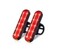 Luces traseras para bicicleta recargables por USB, ultrabrillantes, 120 lúmenes, potentes 10 LED, luz trasera para bicicleta, color negro