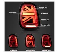 Luces Traseras para Mini para Cooper F55 F56 F57 2014-2019 para LCI Lente ROJA Par De Luces Traseras LED Faro Trasero(2X A)