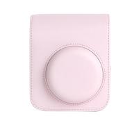 Luces Verdes Bolsa de cámara de Cuero PU de Color sólido Personalizada con Elegante con Correa para cámara instantánea Mini 12 Agarre De Foto (Pink, One Size)
