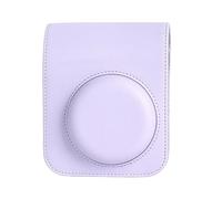 Luces Verdes Bolsa de cámara de Cuero PU de Color sólido Personalizada con Elegante con Correa para cámara instantánea Mini 12 Agarre De Foto (Purple, One Size)
