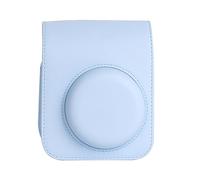 Luces Verdes Bolsa de cámara de Cuero PU de Color sólido Personalizada con Elegante con Correa para cámara instantánea Mini 12 Agarre De Foto (Blue, One Size)
