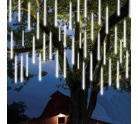 Lucess De Ducha De Meteoritoss,10 Tubos Lucess lluvia De meteoritos De Navidad,Lluvia De Meteoritos Cadena De Luces,LED Meteoros Lluvia Luces Para Navidad,Halloween Y Bodas(30Cm/Blanco Neutro)