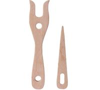 Lucet Fork y Big Eye Nalbinding Needle, agujas de tejido de madera, herramientas de tejido de bricolaje para crocheters de tejedores, collar de pulseras herramientas trenzadas Lucet Fork
