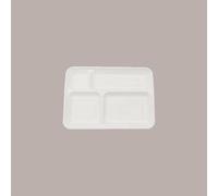 Lucgel Bandeja Self 4 compartimentos de pulpa de celulosa 37 x 27 x 3,5 cm - 25 unidades