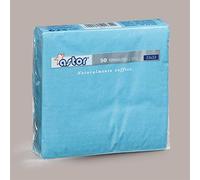 Lucgel Srl 4x50 servilletas de algodón azul claro (33x33)