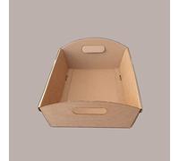 LUCGEL Srl - 5 cestas de papel para envolver regalos, tamaño maxi, color habana, 520 x 410 x 135 mm