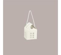 Lucgel Srl - Caja de 20 mini casitas de papel matelassé blanco para peladillas y manualidades, 80 x 80 x 75 mm