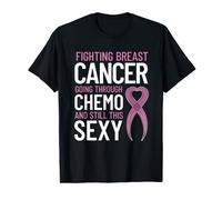 Lucha contra el cáncer de mama Chemo Funny Warrior Conciencia Camiseta