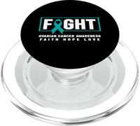 Lucha contra el cáncer de Ovario: Cinta Verde azulada, Conciencia sobre el cáncer de Ovario PopSockets PopGrip para MagSafe