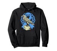 Lucha contra el cáncer de próstata - Apoya al Esposo Vikingo Cuervo nórdico Sudadera con Capucha