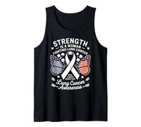 Lucha contra el cáncer de pulmón Apoyo Cinta Blanca Conciencia del cáncer de pulmón Camiseta sin Mangas