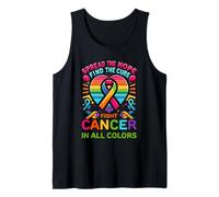 Lucha contra el cáncer en todos y cada color Las cintas encuentran cura Camiseta sin Mangas