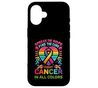 Lucha contra el cáncer en todos y cada color Las cintas encuentran cura Carcasa para iPhone 16