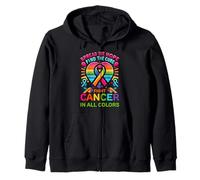Lucha contra el cáncer en todos y cada color Las cintas encuentran cura Sudadera con Capucha