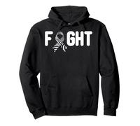 Lucha contra el cáncer Net Cancer Fighter Net Cancer Zebra Ribbon Conciencia Sudadera con Capucha