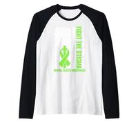 Lucha contra el estigma Conciencia sobre la Salud Mental Camiseta Manga Raglan
