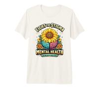 Lucha contra el estigma Concientización sobre la Salud Mental Girasol Camiseta Premium