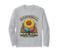 Lucha contra el estigma Concientización sobre la Salud Mental Girasol Manga Larga