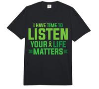 Lucha contra El Estigma La Salud Mental De La Mariposa Verde Comfort Colors Adult Heavyweight T-Shirt