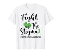 Lucha contra el estigma sobre la salud mental mayo cinta verde Camiseta
