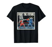 Lucha contra el Futuro Pistón Vs Batería Boxeo Match Humor Coche Camiseta