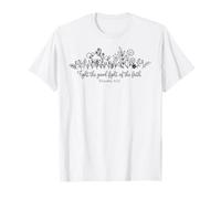 Lucha contra la Buena Batalla Los Hombres y Mujeres Cristianos aman a Dios y Jesús Camiseta