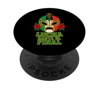 Lucha hasta El Final Máscara Lucha Libre Mexicana Luchador Fan PopSockets PopGrip Adhesivo