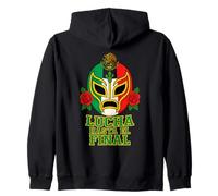Lucha hasta El Final Máscara Lucha Libre Mexicana Luchador Fan Sudadera con Capucha