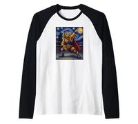 Lucha Libre Golden Retriever Lucha Libre LuchadoreDog Camiseta Manga Raglan