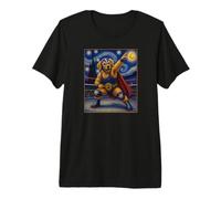 Lucha Libre Golden Retriever Lucha Libre LuchadoreDog Camiseta Premium