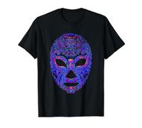 Lucha Libre Mexicana Wrestling Masks Luchadores Máscaras Camiseta gráfica económica, Hombre, Negro, L