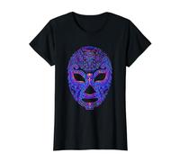 Lucha Libre Mexicana Wrestling Masks Luchadores Máscaras Camiseta gráfica económica, Mujer, Negro, L