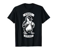 Lucha o vuelo divertido pingüino juego de palabras Meme Camiseta