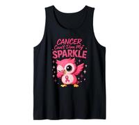 Luchador contra el cáncer de Mama Dabbing Pink Owl Awareness Art Camiseta sin Mangas