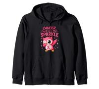 Luchador contra el cáncer de Mama Dabbing Pink Owl Awareness Art Sudadera con Capucha