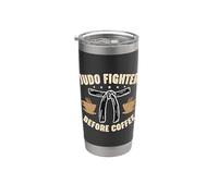Luchador de judo antes de las artes marciales, amante del café, luchador de judo Vaso térmico de acero inoxidable de doble pared