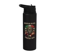 Luchador de sangre mexicano Soul Aztec Boxing Pride Stainless Steel Insulated Water Bottle