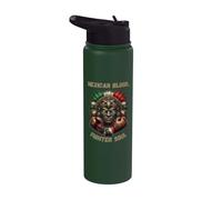 Luchador de sangre mexicano Soul Aztec Boxing Pride Stainless Steel Insulated Water Bottle