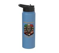 Luchador de sangre mexicano Soul Aztec Boxing Pride Stainless Steel Insulated Water Bottle