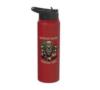 Luchador de sangre mexicano Soul Aztec Boxing Pride Stainless Steel Insulated Water Bottle