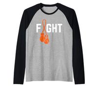 Luchador sobreviviente de la Cinta del día del Mes de concienciación sobre el cáncer de Leucemia Camiseta Manga Raglan