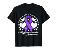 Luchamos como una cinta morada Concientización sobre el dolor de cabeza migraña Camiseta