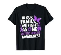 Luchamos como una cinta morada de conciencia sobre la fibrosis quística Camiseta