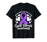 Luchamos como una cinta púrpura Concientización sobre la fibrosis quística Camiseta