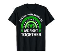 Luchamos Juntos Conciencia del Síndrome de Parálisis Cerebral Verde Camiseta