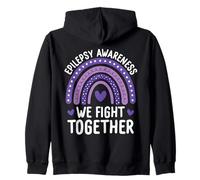 Luchamos Juntos Concientización sobre la Epilepsia Soporte púrpura Sudadera con Capucha