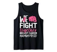Luchamos juntos contra el cáncer de mama Las mujeres apoyan la cinta rosa Camiseta sin Mangas