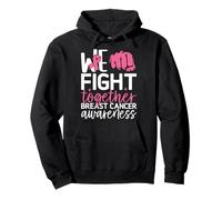 Luchamos juntos contra el cáncer de mama Las mujeres apoyan la cinta rosa Sudadera con Capucha