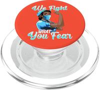 Luchamos lo Que temes Doctora o Enfermera de Piel Oscura PopSockets PopGrip para MagSafe